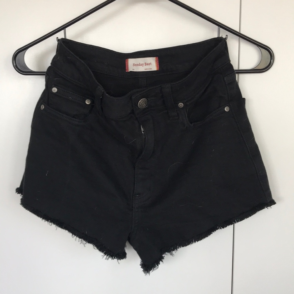 Black Sunday Best (aritzia) high waisted shorts